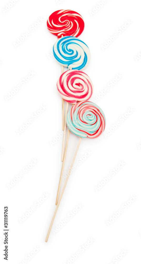 Colorful lollipop isolated on the white Colorful lollipop isolated on the white