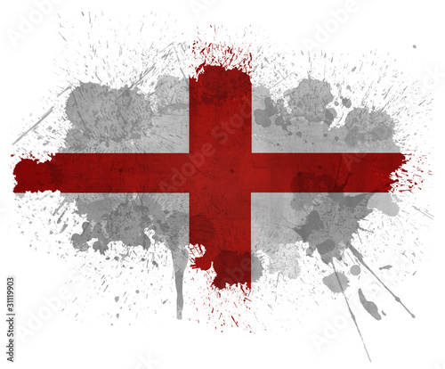 England grunge flag paint splatter