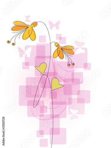 fond abstrait fleurs