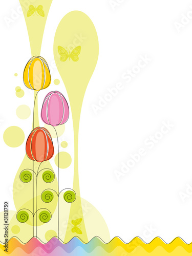 fond abstrait tulipe