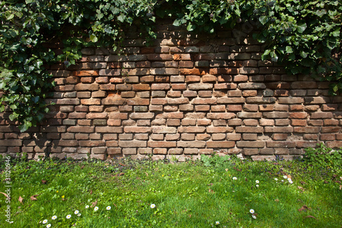 Steinmauer im Garten