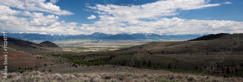 Panorama of Madison Range, Rocky Mountains