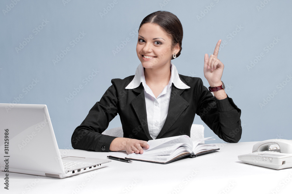 Business woman with diary personal organizer Business woman with diary personal organizer