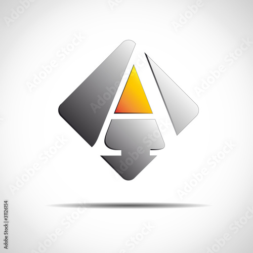 Logo initial letter A on white background # Vector