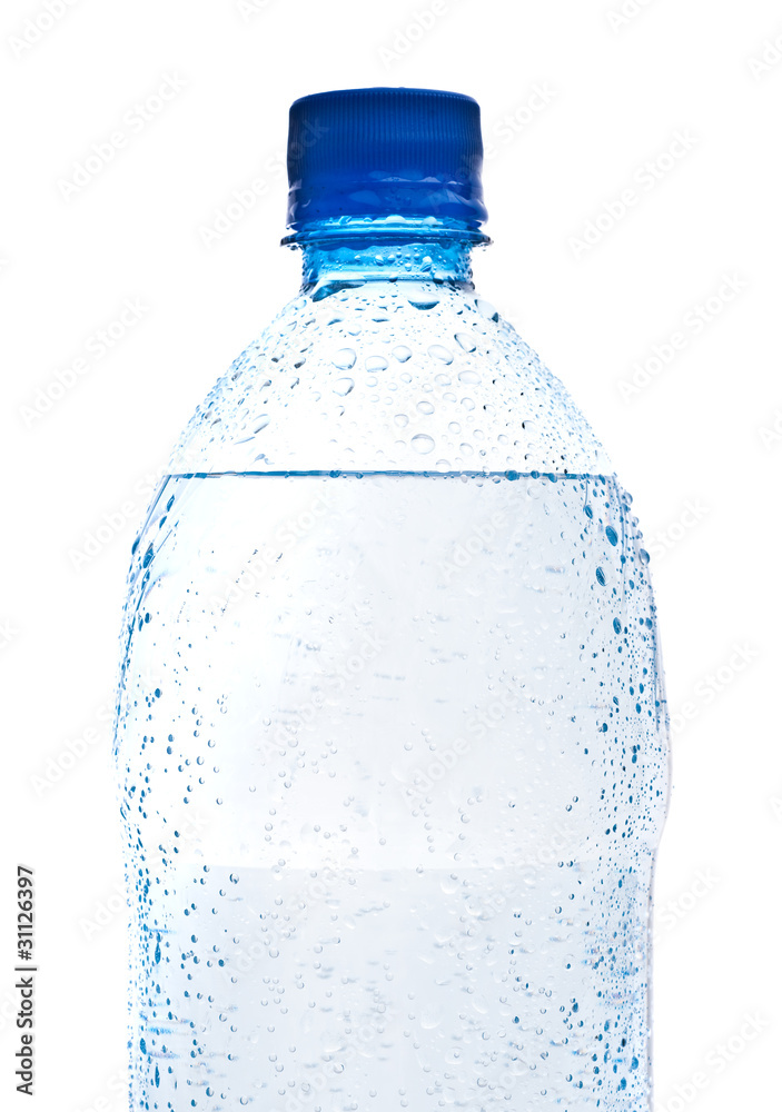 Bottles of water isolated on the white Bottles of water isolated on the white
