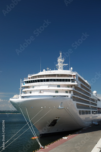 Cruise ship in port © soleg