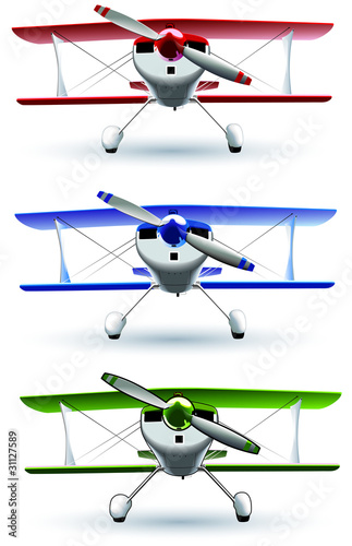 sporting biplane front