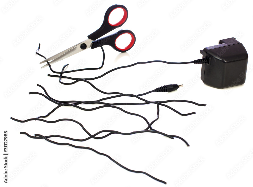 Cable with scissors Cable with scissors