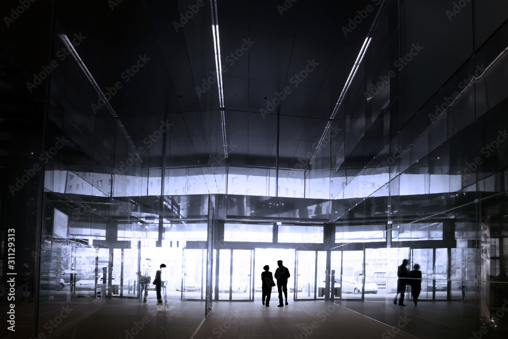 Two people in shopping mall Two people in shopping mall