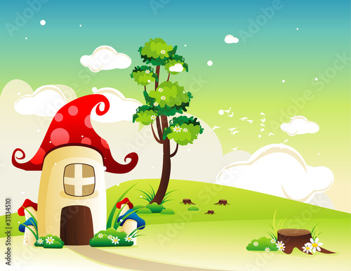 ilustracion de fantasia en vector