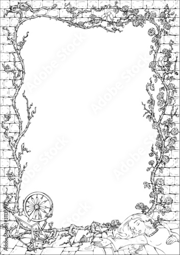 Dornröschen, Märchen, Grimm, Geschichte, Rahmen