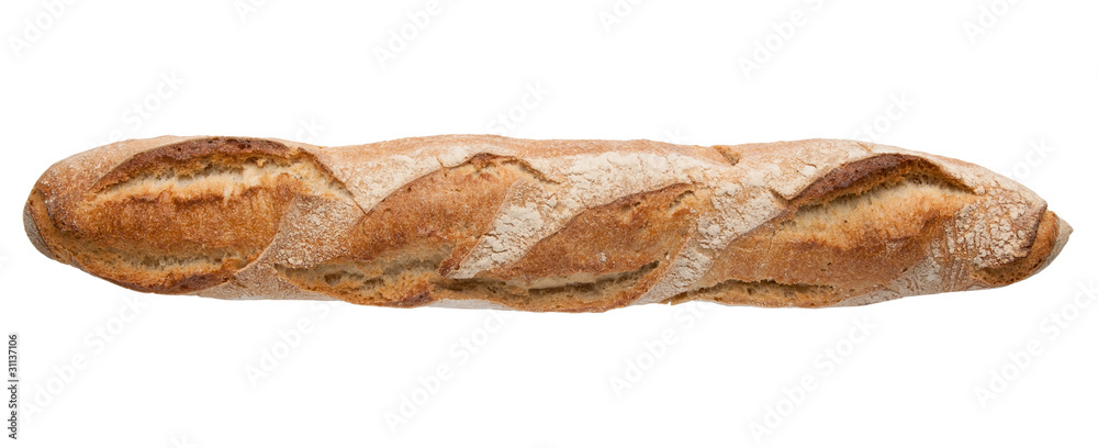 Naklejka premium Długi chleb francuski bagietka