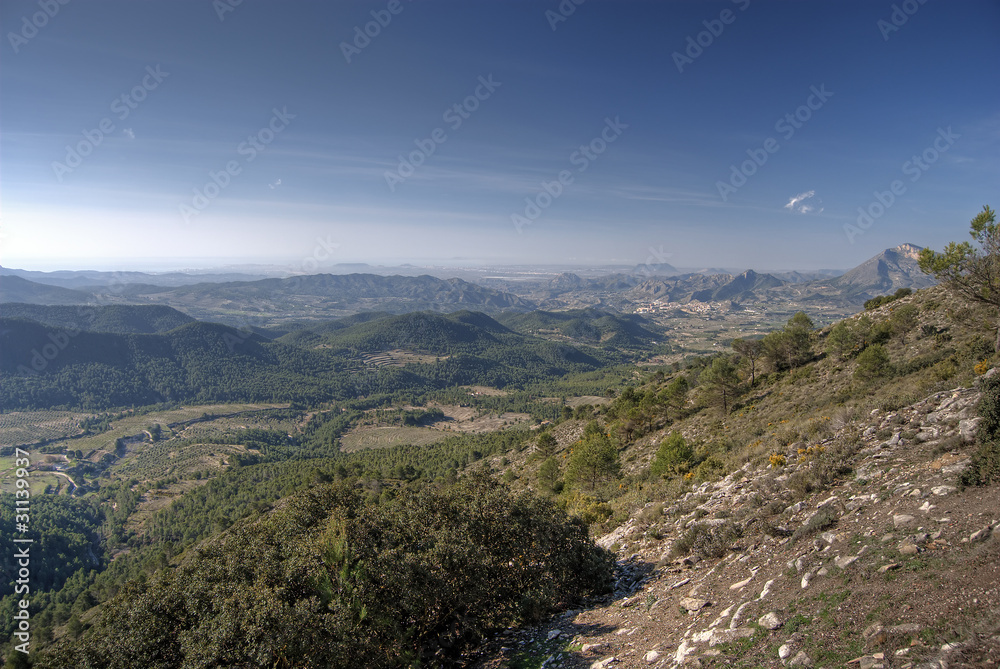 Naklejka premium Vistas desde la montaña