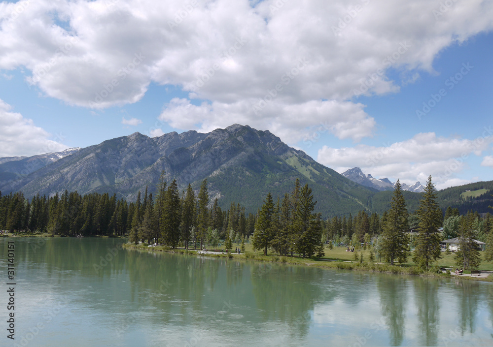 Bow River in Banff National Park in Alberta Canada Bow River in Banff National Park in Alberta Canada