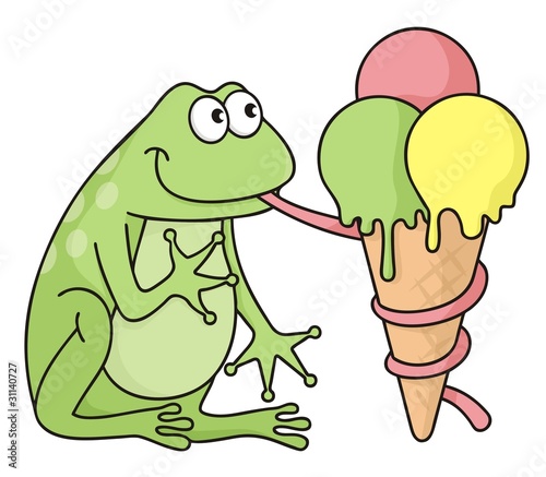 Frog with icecream