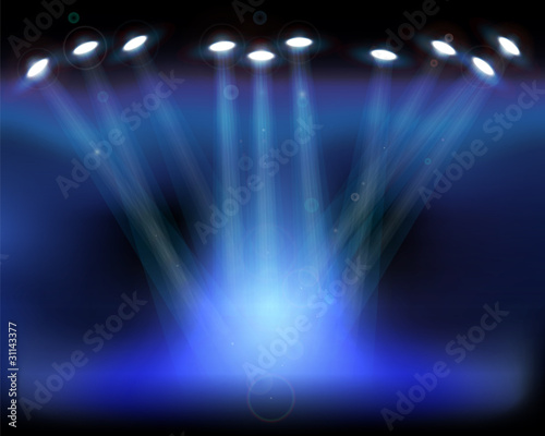 Scene lighting. Vector illustration.