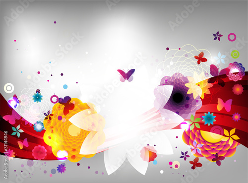 Abstract floral spring background.