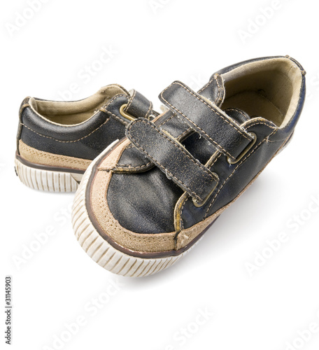 casual chldren's shoes on a white background