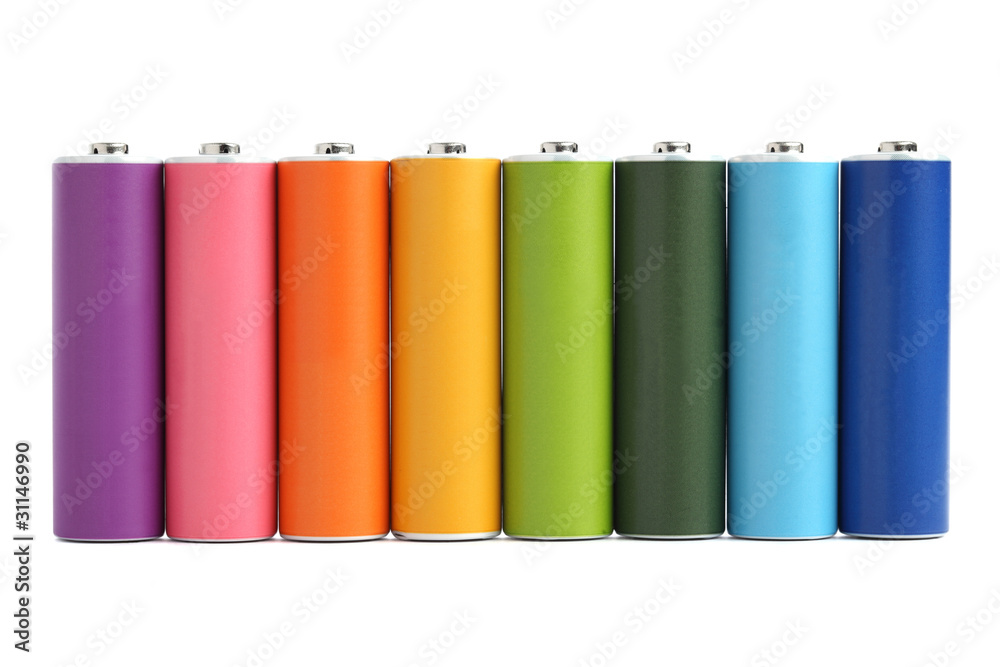 Naklejka premium Colorful Batteries