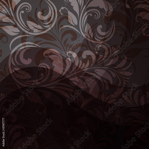 background with seamless floral pattern in grey, beige
