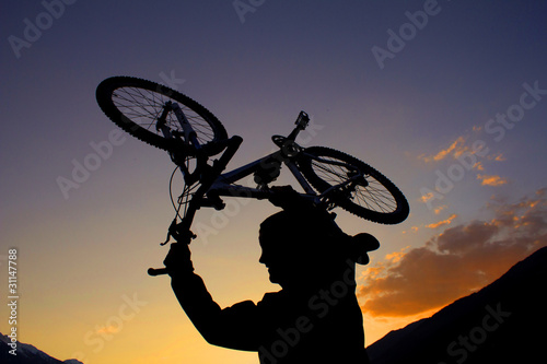 Mountainbik Silhouette photo