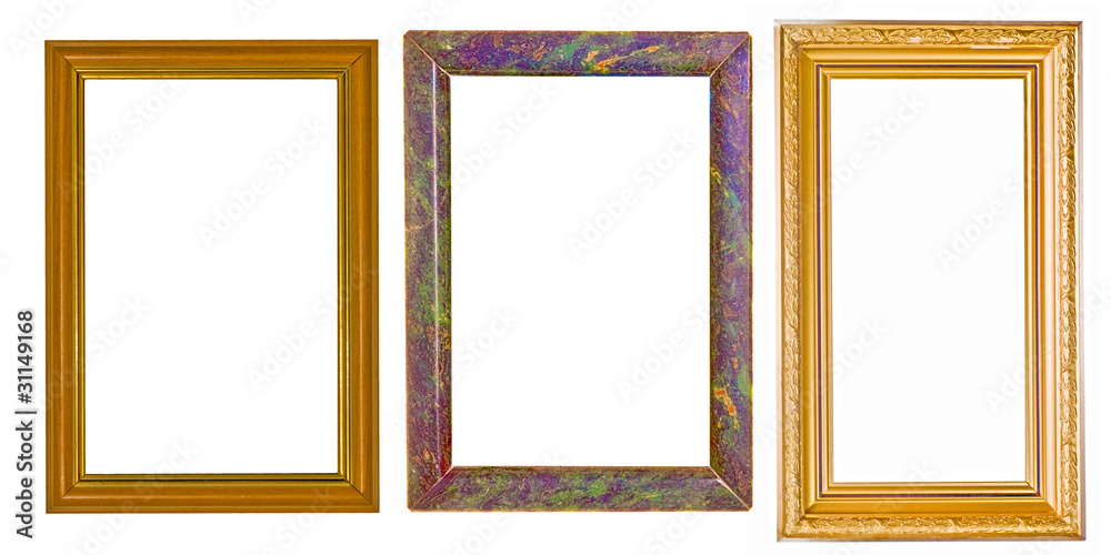 three frames isolated on white three frames isolated on white