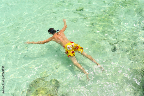 Man snorkeling