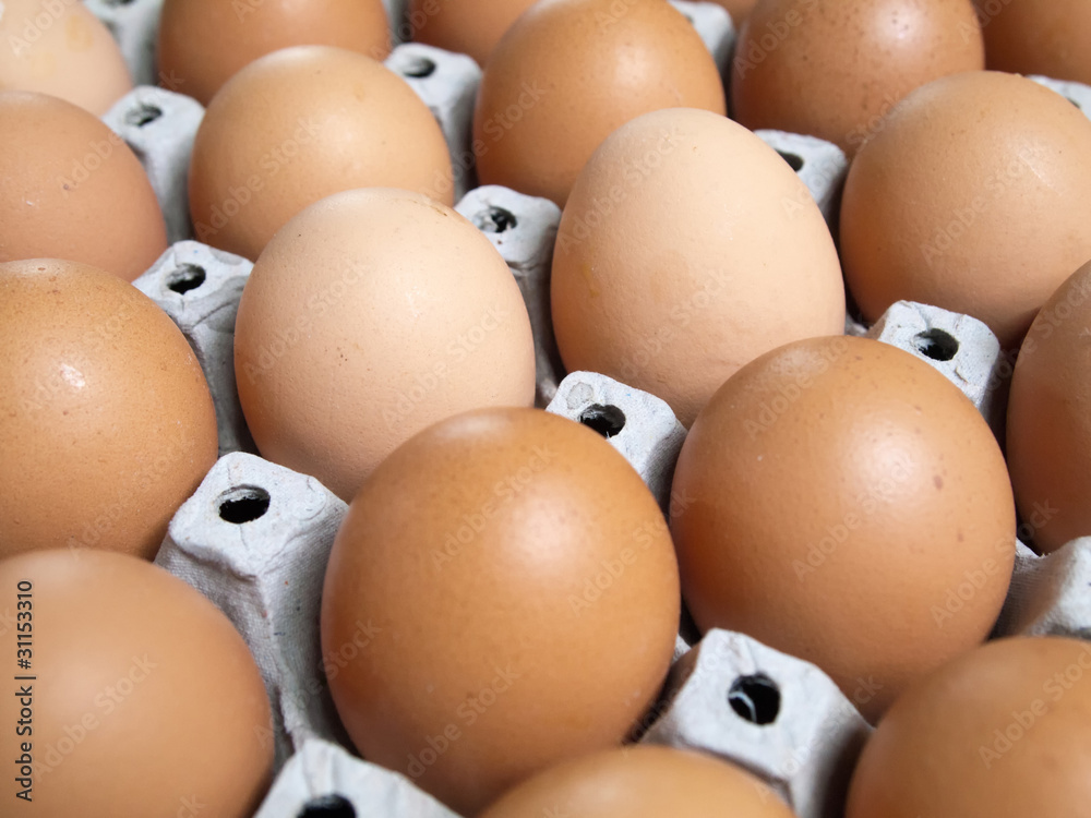 many brown eggs