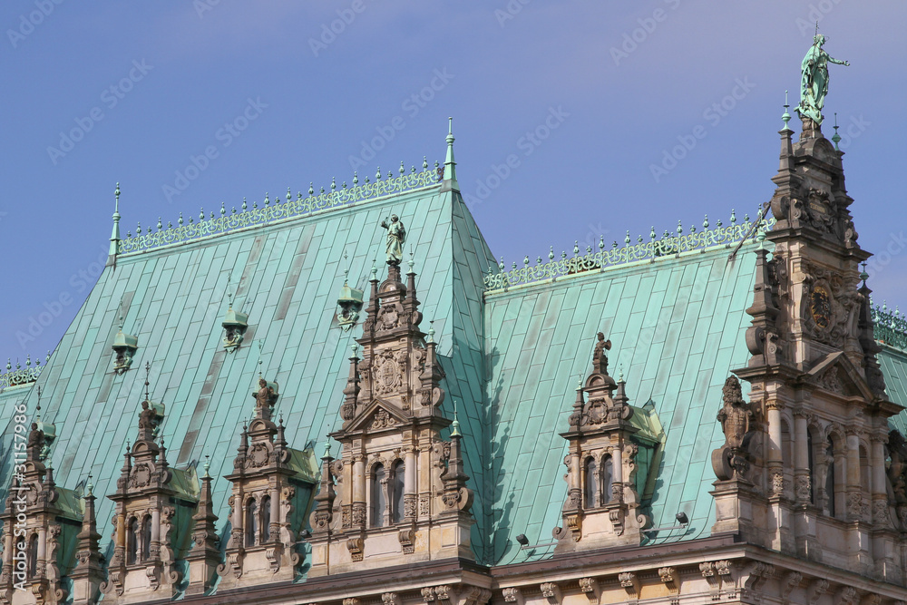 Hamburger Rathaus - Detailaufnahme