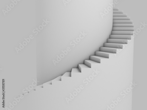 spiral stairway as background 3d illustration #31158789