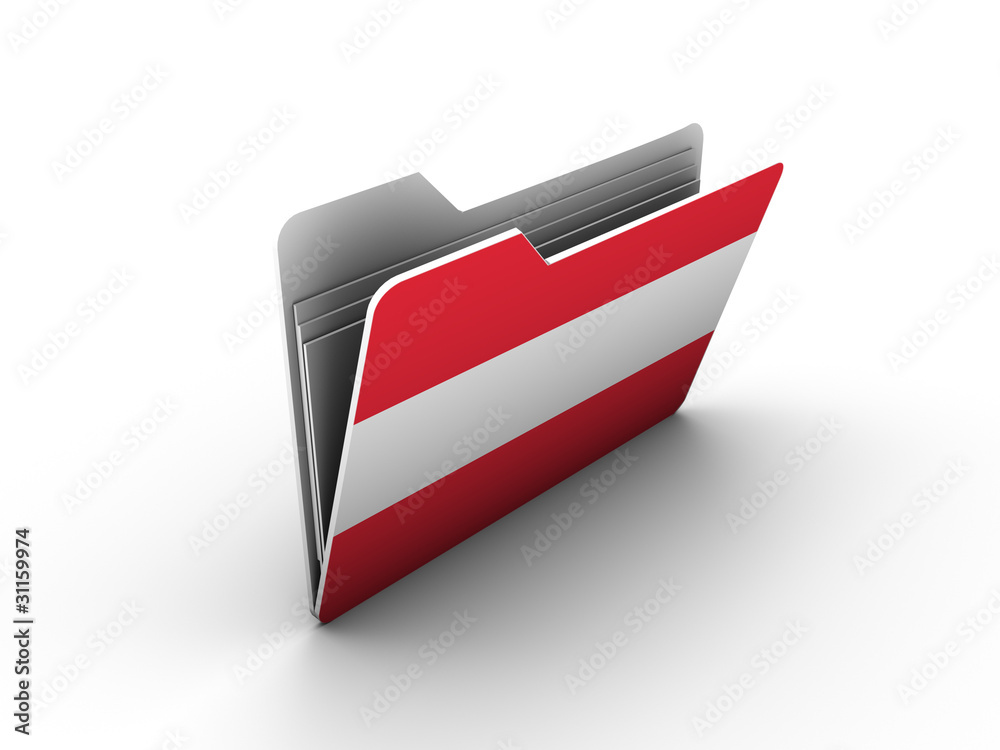 folder icon with flag of austria folder icon with flag of austria
