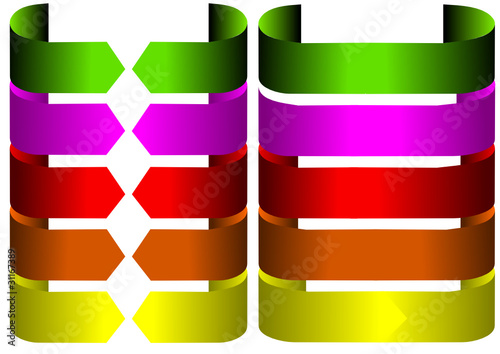 Multicolor arrows pointing at the item