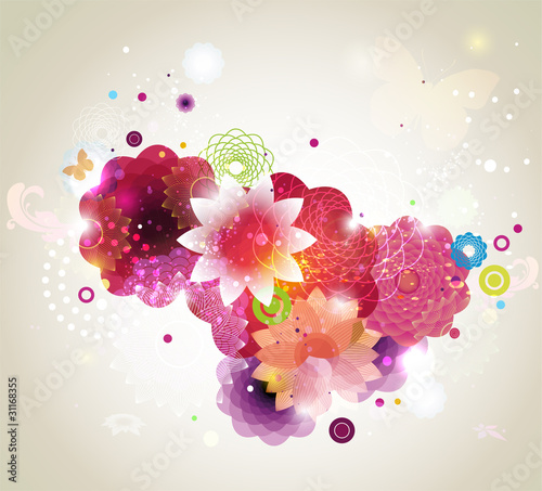 Abstract floral spring background.