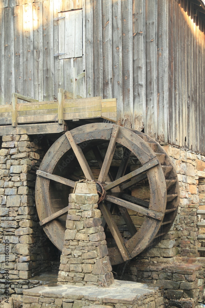 Old Grist Mill Water Wheel - Marietta, Georgia