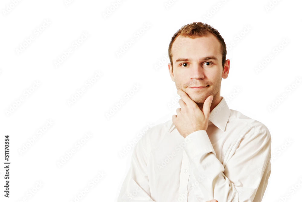 Young businessman isolated on white background Young businessman isolated on white background