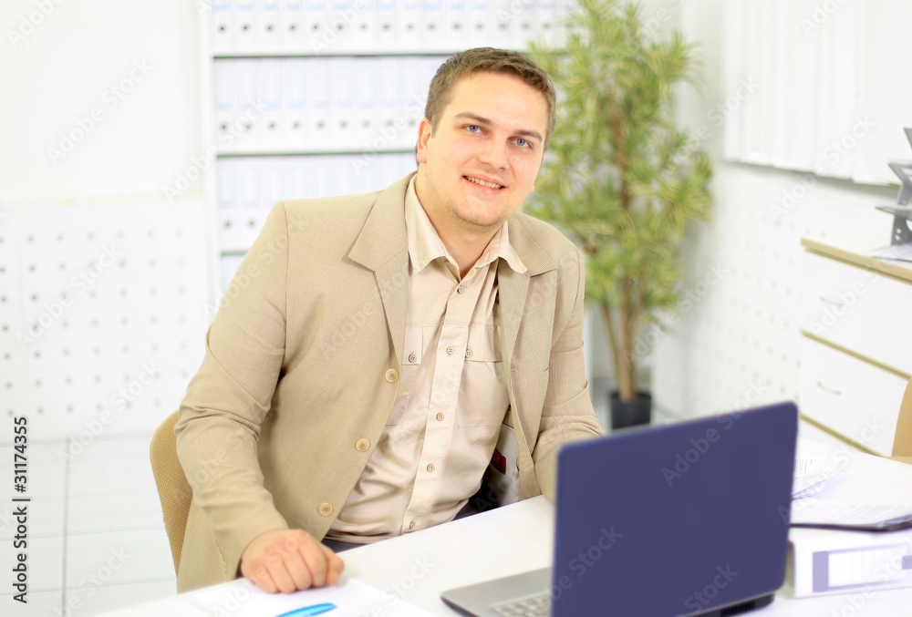 The young business man at office