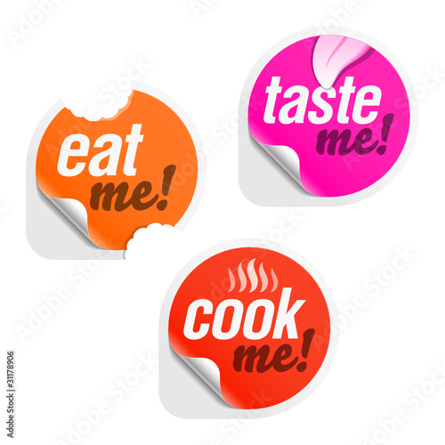 Eat me, taste me and cook me stickers