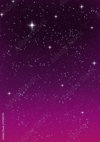 Stars in the sky, vector image.