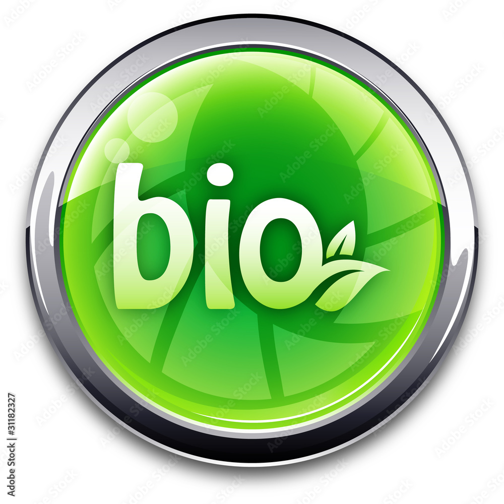green button: eco bio green button: eco bio
