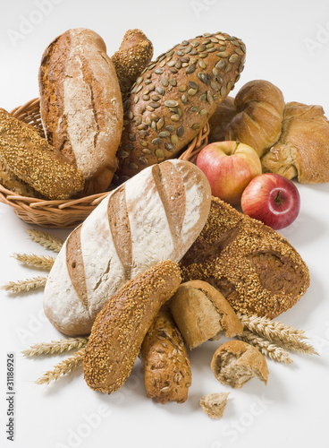 Variety of brown bread