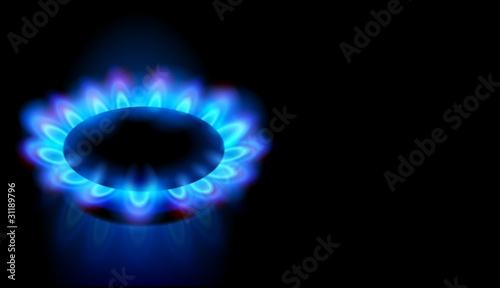 Gasflamme im Dunkeln Vector