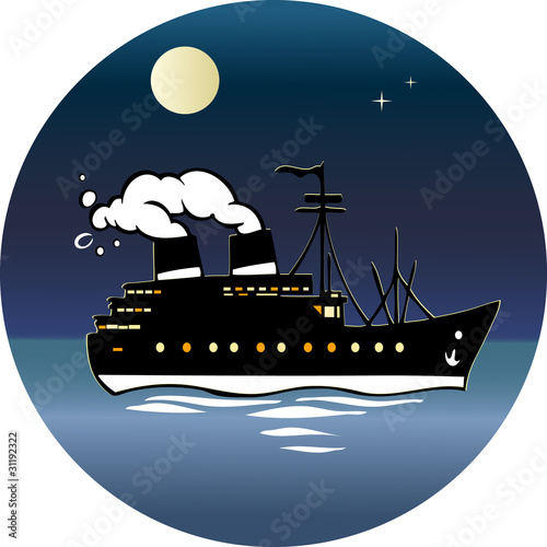 ship at night