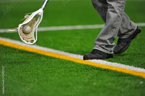 Boys lacrosse stick and ball