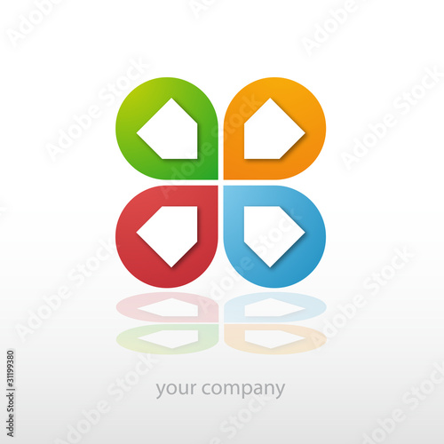 logo entreprise, logement durable, habitat