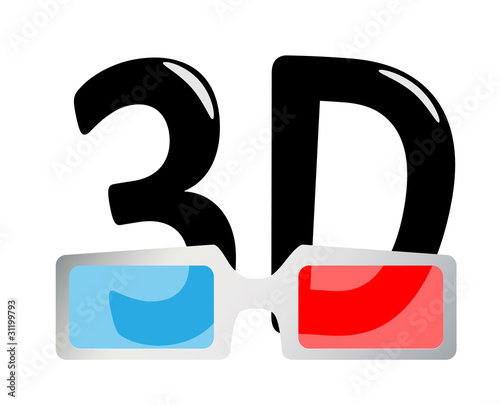 Illustration of 3D glasses