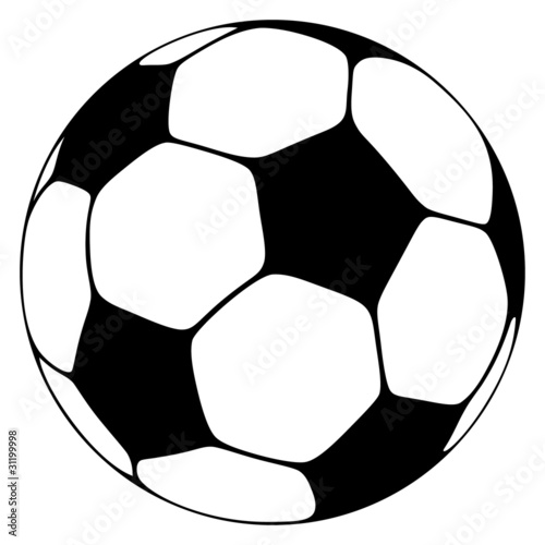 Soccer Ball: black and white