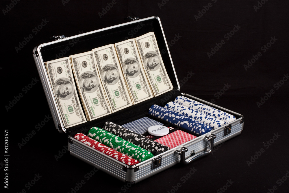 Poker Playing Set and US Dollars Poker Playing Set and US Dollars