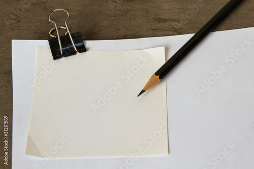 Blank White note paper