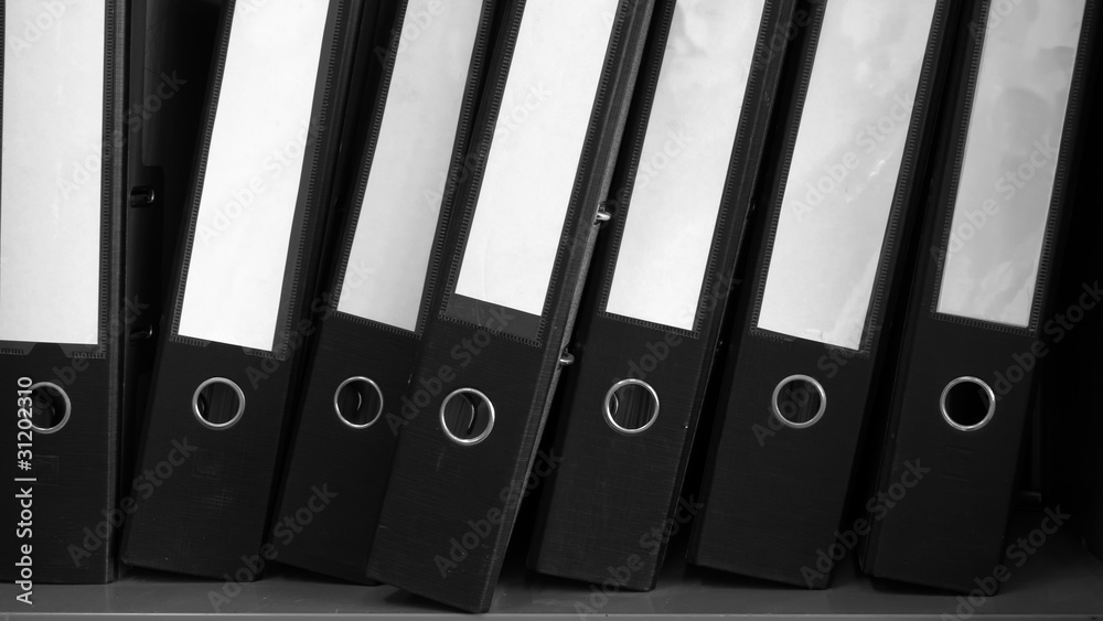 Many black folders Many black folders