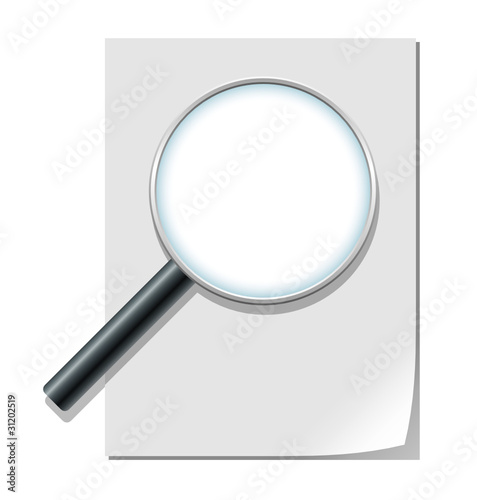 Magnifier and paper sheet